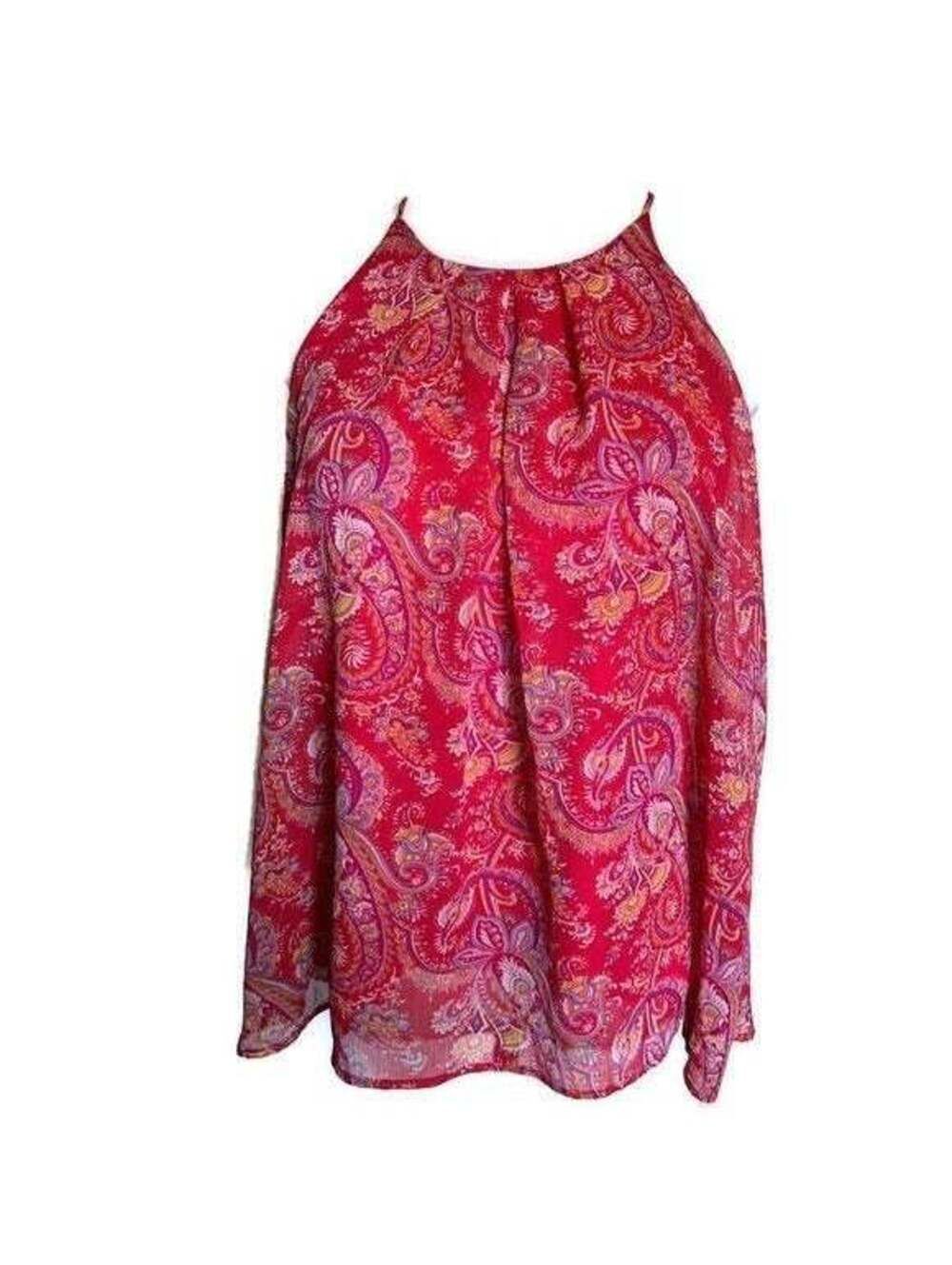 Everly Anthropologie Pink Paisley Top